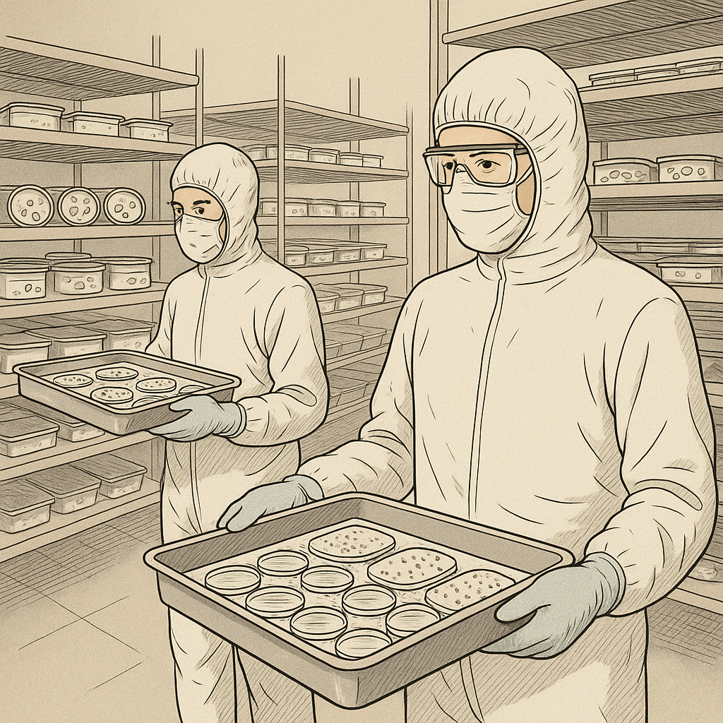 Travaux en laboratoire scientifique sécurisé